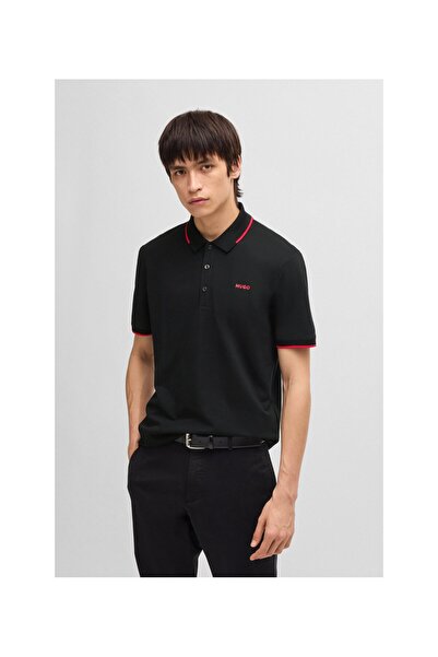 HUGO Pamuklu Slim Fit Düğmeli  T-Shirt Erkek Polo 50467344 001