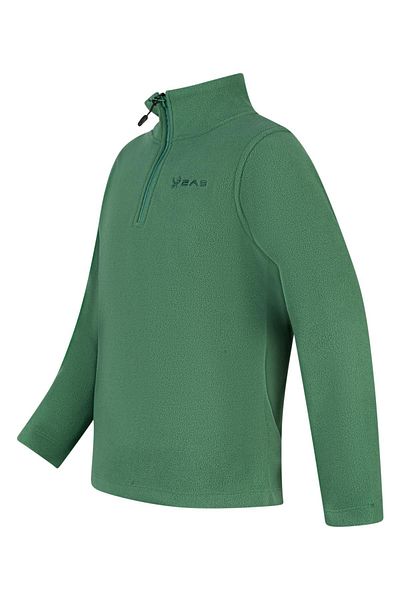 2AS Clara Green Children's Fleece Sweatshirt - Thin Design with Half Zip
