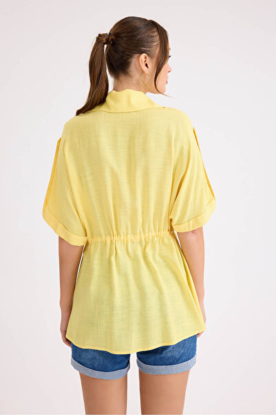 Vitrin Elastic Waist Off Shoulder Loose Blouse