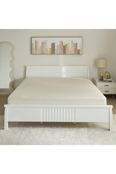 Home Box Essential Solid Cotton King Fitted Sheet