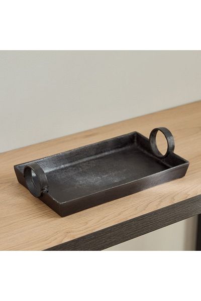 Home Box Orbet Aluminium Decorative Tray 33x19x8 cm