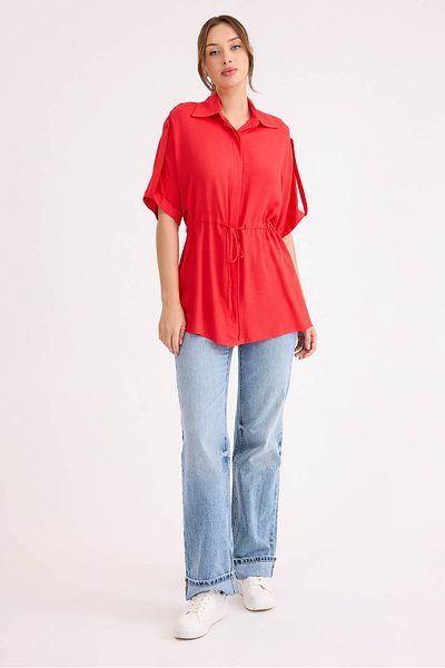 Vitrin Elastic Waist Off Shoulder Loose Blouse