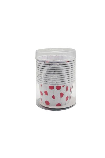 MODGER White Polka Dot Muffin Cake Capsule 50Pcs - V
