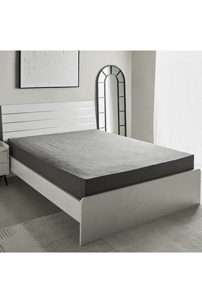 Home Box ملاءة سرير كوين أوليمبية من القطن الأساسي مقاس 160×200+36 سم