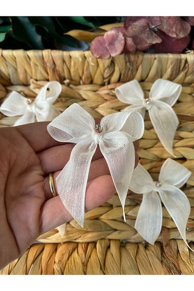 la minör Copper Stone Linen Ribbon Ready Bow -25 Pieces
