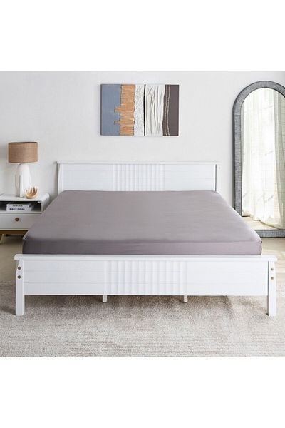 Home Box Opulent Luxe Solid Cotton Queen Fitted Sheet 150x200+40 cm