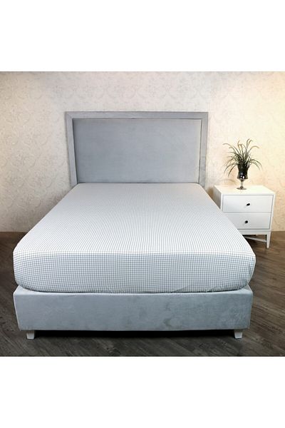 Home Box Malta Striped Printed Cotton King Flat Sheet 240x260 cm