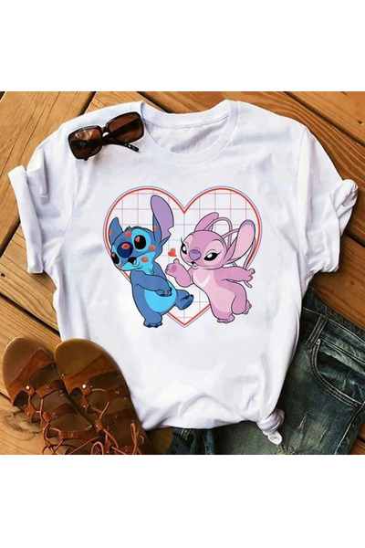 Wish BF تي شيرت كارتون أوهانا ليلو