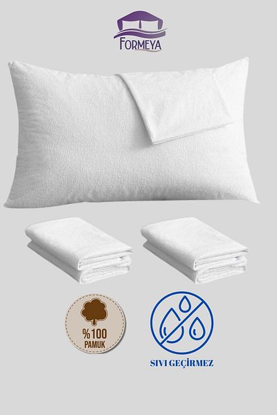 Formeya Pamukkale-Matratze, wasser- und flüssigkeitsdichte Kissenmatratze, 2er-Pack, 100 % Baumwolle, 50 x 70 cm