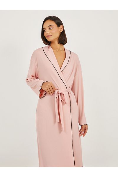 Styli Mono Contrast Edge Rib Robe