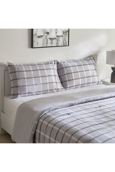 Home Box Snug Harbor 3-Piece Cotton Flannel King Comforter Set 220x240 cm