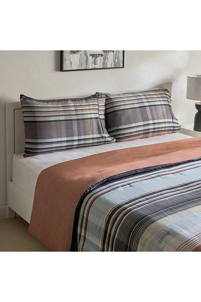 Home Box Snug Harbor 3-Piece Cotton Flannel King Comforter Set 220x240 cm