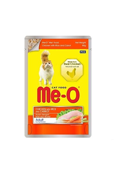 me-o Pouch Tavuk Pirinç Ve Havuçlu Yaş Kedi Maması 80gr