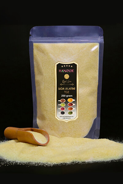 Hanzade Bitkisel Toz Jelatin 250 Gr %100 Saf Sığır Jelatini 240 Bloom