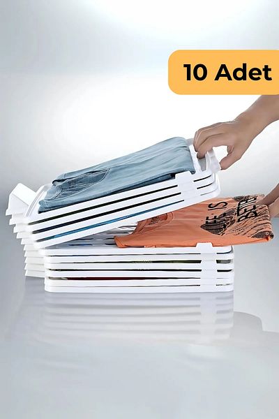 EVLE Σετ 10 λευκά μπλουζάκια, Organizer σε TR Plastic