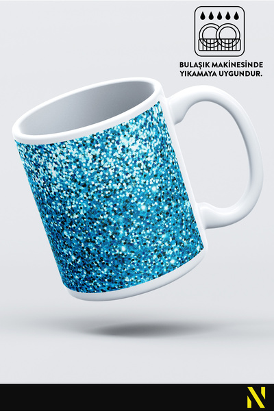 nilizma Glitter Patterned Porcelain Mug – 330 ml Mug |   Stylish and Durable Design