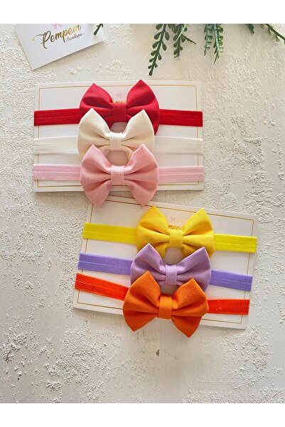 pempem bandana Kiz bebek Keten fiyonk bandana