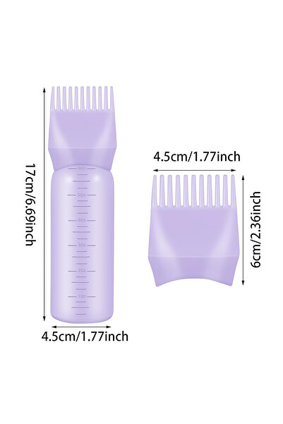 Fresh Moon Косметичний гребінець для фарбування волосся з наповнюваним флаконом для нанесення масла для волосся