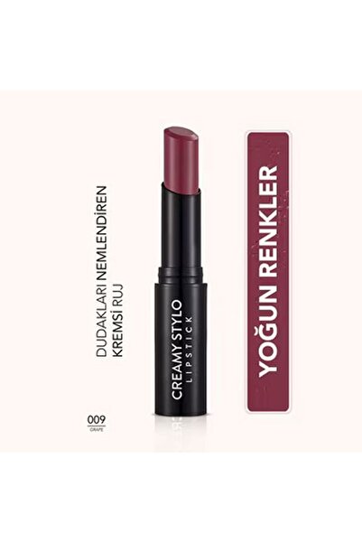 Flormar Creamy Stylo Yarı Parlak Bitişli Kremsi Ruj No: 009 Grape