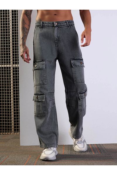 Mascln Sassafras By Styli Mid Rise Relaxed Fit Baggy Jeans