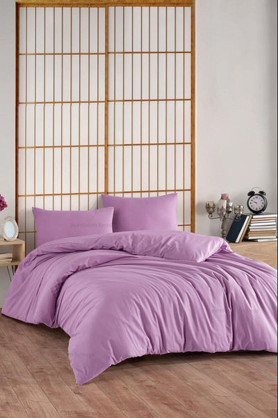 Formeya Doppelbett-Spannbettlaken-Bettbezug-Set aus 100 % Baumwolle, 4 Farben.