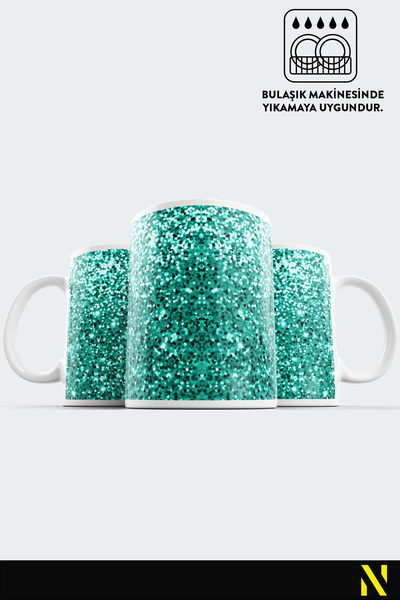 nilizma Glitter Patterned Porcelain Mug – 330 ml Mug |   Stylish and Durable Design