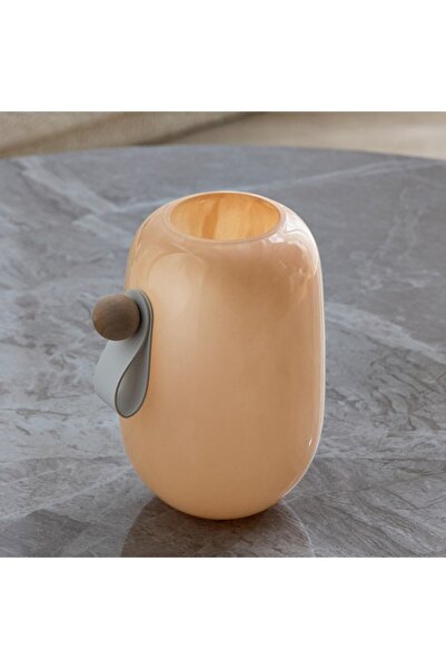 Home Box Auden Glass Vase with Leather Handle 15x12x16 cm