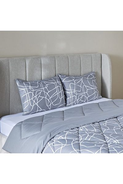 Home Box Madrid Kuhmo King 3-Piece Microfiber Reversible Comforter Set 220x240 cm