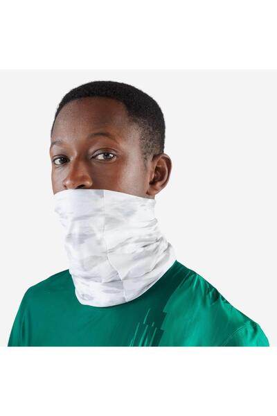 Decathlon Multi-Purpose Running Collar/Bandana - Grey/White - Kiprun