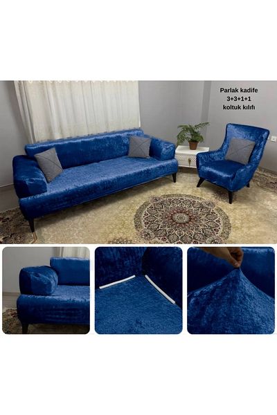 probak catifea Elastic 3 3 1 1 Set Huse Canapea |   Husa de canapea |   Husa pentru canapea extensibila