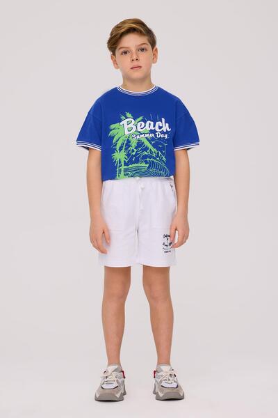 Beverly Hills Polo Club Erkek Çocuk Beyaz Şort