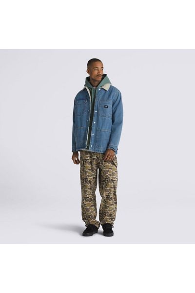 Vans Bărbați Blue Drill Chore Denim Sherpa Coat Vans