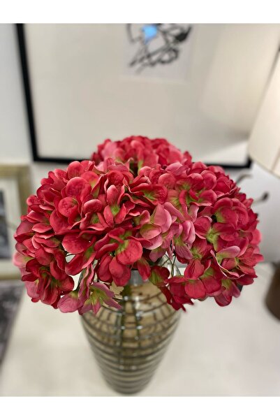 Dekordan House Yapay 1. Kalite Fuşya Ortanca Dalı