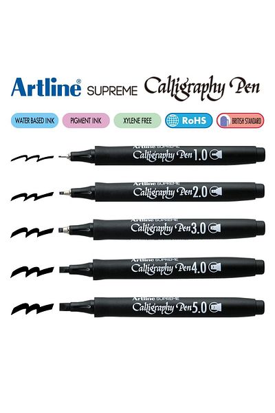 artline Calligraphy Pen 3.0 Cut Tip Calligraphy Pen Black / Epf-243