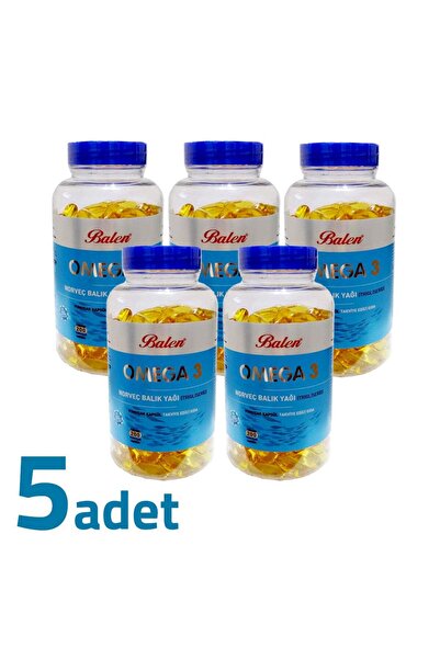 Balen Omega 3 Norveç Balık Yağı Trglsrd 1380mg X 200 Kapsül X 5 Kutu