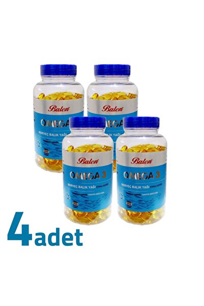 Balen Omega 3 Norveç Balık Yağı 1380mg X 200 Kapsül X 4 Kutu