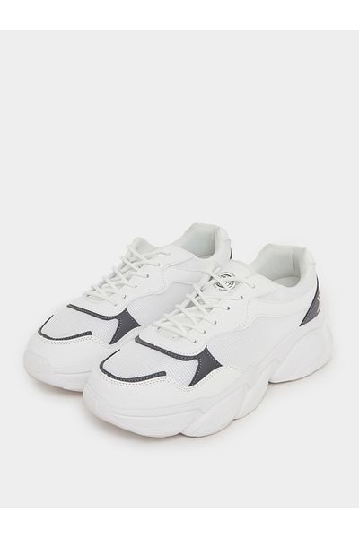 Styli Color Block Chunky Sole Lace Up Sneakers