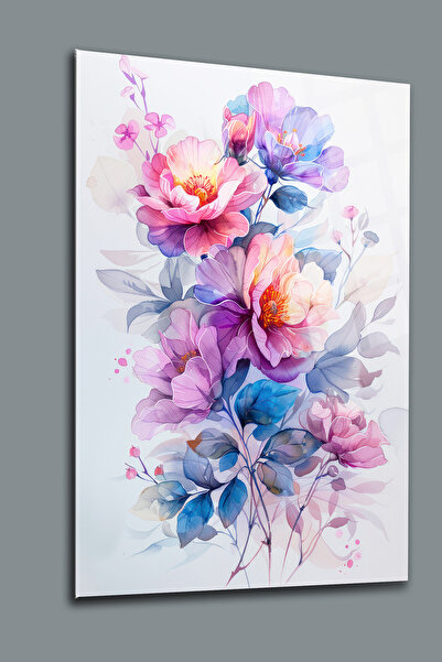 glassartdesign Flori Colorate Decorative Sticlă Pictură Salon Pictură Birou P...