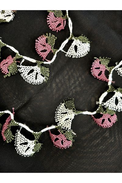 yörük tuhafiye Needlework Motif 40 Pcs Handwork Written Motif. Dried Rose Winterness Envelope Insignia Motive