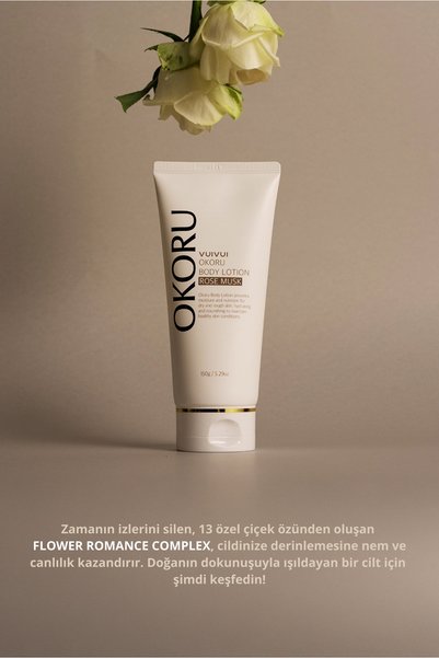 OKORU Rose Musk Anti-Dryness, Firming, Lightweight and Easy to Absorb Body Lotion 150Gr