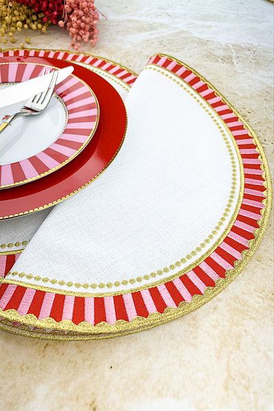 WEARE2 Red Pink Pip Studio Love Birds Compatible American Service - 2 Pieces