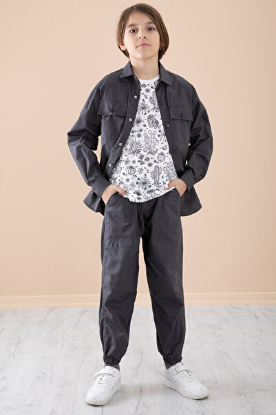 Cansın Mini Smoked Boy's Chest Pocket 3 Piece Set 20350