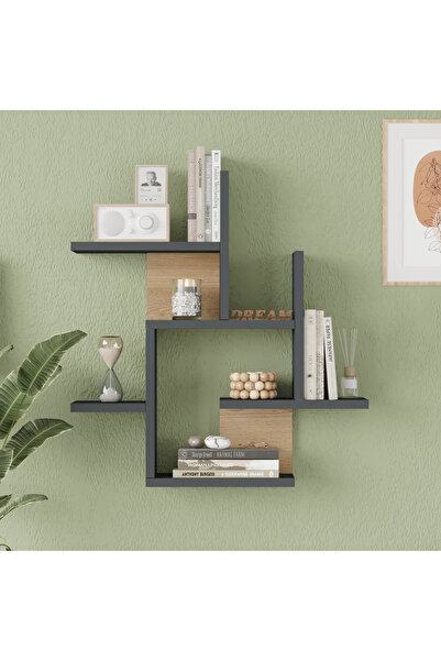 Yurudesign Shelf 21 Duvar Rafı Sepet-Antrasit WL21-SA