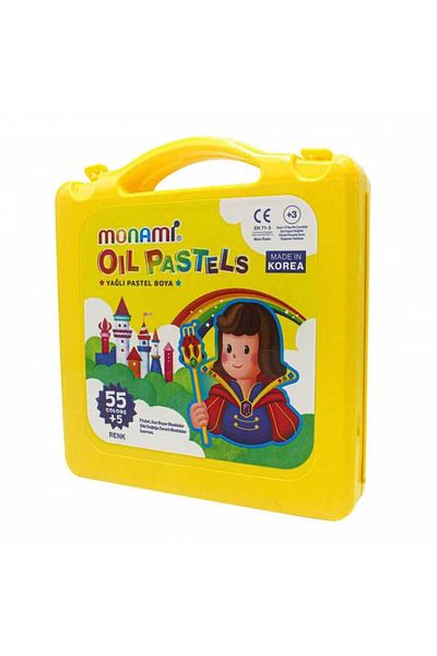 Monami 55+5 Color Boxed Crayon Plastic Box