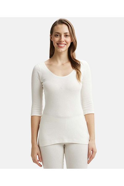JOCKEY Thermal 3/4 Sleeve Top 2503-01 White
