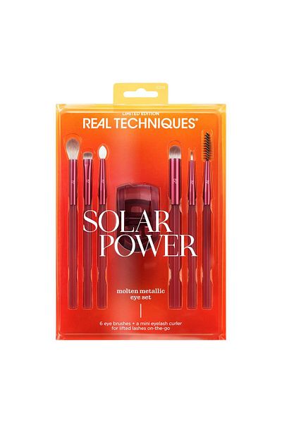 Real Techniques Rt-0961 Solar Power Molten Limited Edition Metallic Eye Makeup Brush Set