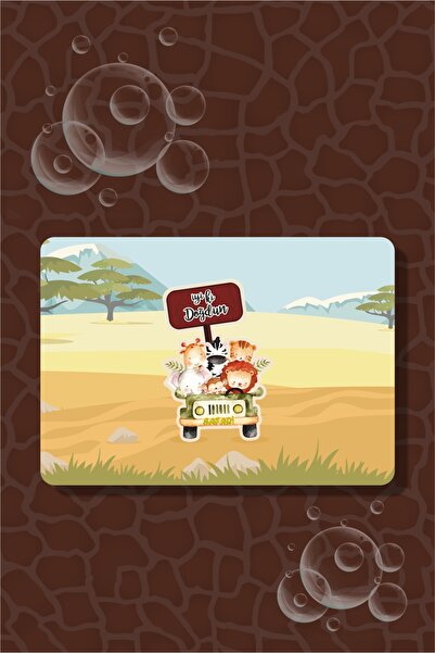 neşeli günlerim Θέμα Safari Pastel - 18 αυτοκόλλητες φυσαλίδες αφρού