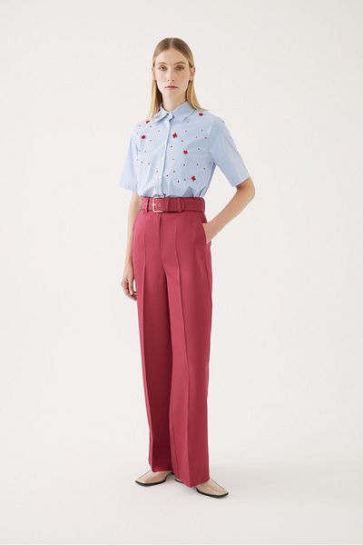 Exquise Wide Leg Regular High Waist Trousers