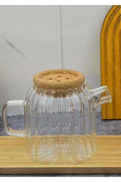 HomeTarz Ecolis Glass Oil Pot Set - Oil Pot Set with Cork Lid - 2X750 ml