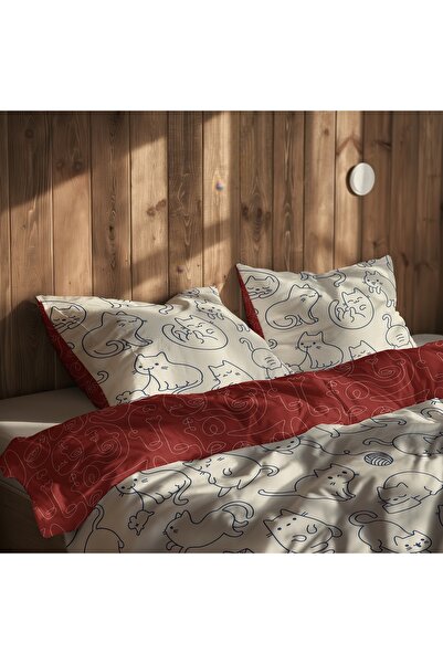 The Lucid Lab Womens and Cats Çift Taraflı Nevresim Takımı - 200 cm x 220 cm